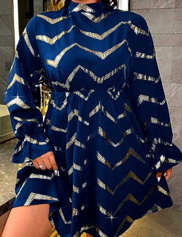 Rochie scurta SHEIN CURVE, albastru