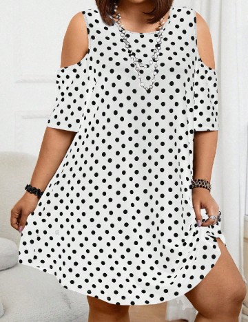 Rochie scurta SHEIN CURVE, alb