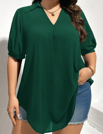 Bluza SHEIN CURVE, verde