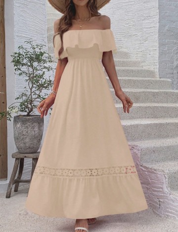 Rochie lunga SHEIN, crem
