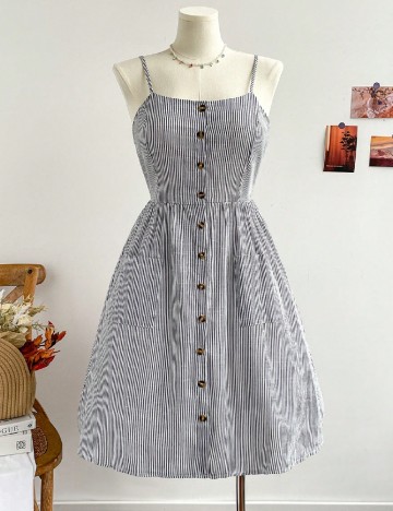 Rochie scurta SHEIN CURVE, alb/negru