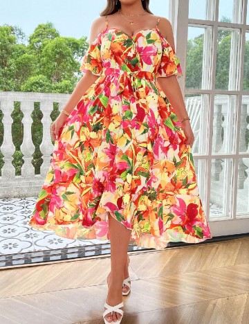 Rochie medie SHEIN CURVE, mix culori