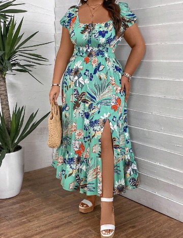 Rochie lunga SHEIN CURVE, mix culori