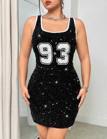 Rochie scurta SHEIN CURVE, negru