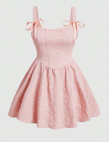 Rochie scurta SHEIN CURVE, roz pal