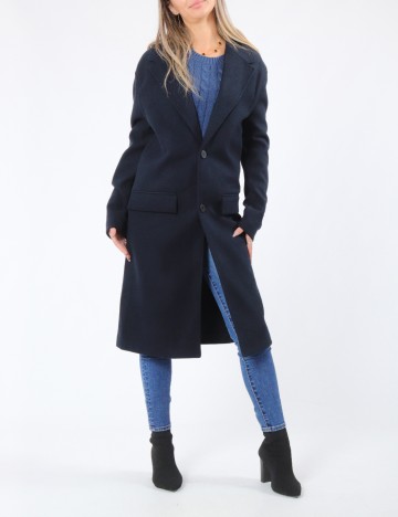 Palton oversize Zra, bleumarin