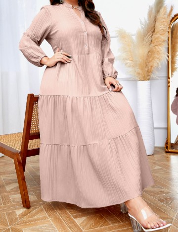 Rochie lunga SHEIN CURVE, roz