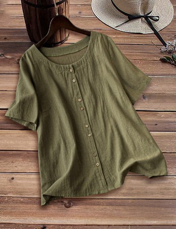 Tricou SHEIN CURVE, verde
