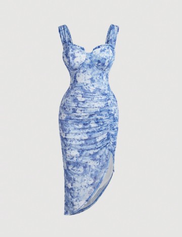 Rochie medie SHEIN CURVE, albastru