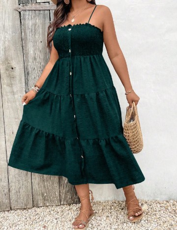 Rochie lunga SHEIN CURVE, verde