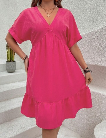 Rochie scurta SHEIN CURVE, roz