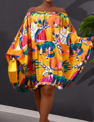 Rochie scurta SHEIN CURVE, mix culori