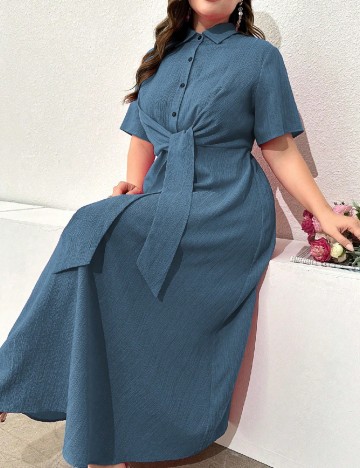 Rochie lunga SHEIN CURVE, albastru