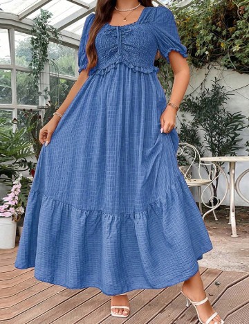 Rochie lunga SHEIN CURVE, albastru