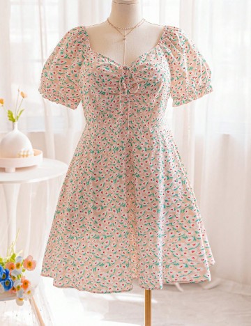 Rochie scurta SHEIN CURVE, floral print