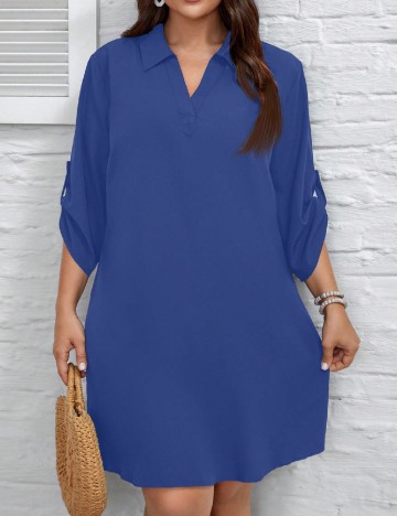 Rochie scurta SHEIN CURVE, albastru