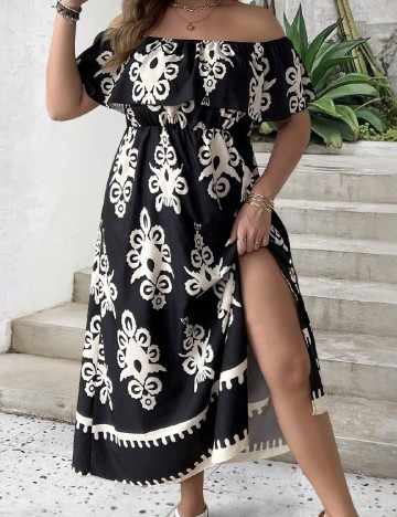 Rochie medie SHEIN CURVE, negru