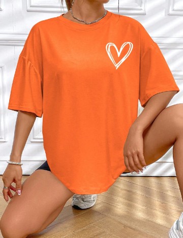 Tricou SHEIN, portocaliu