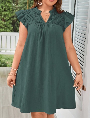 Rochie scurta SHEIN CURVE, verde