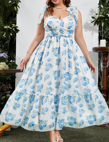 Rochie lunga SHEIN CURVE, alb