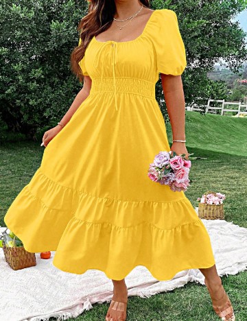 Rochie lunga SHEIN CURVE, galben