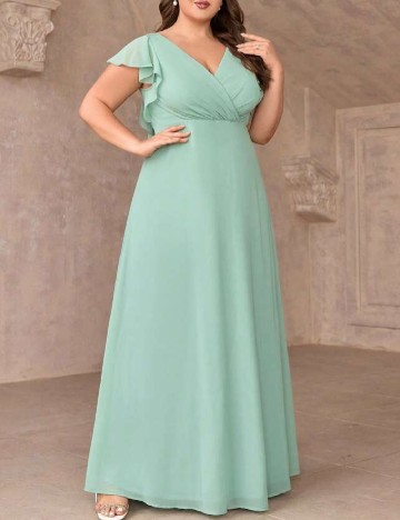 Rochie lunga SHEIN CURVE, verde