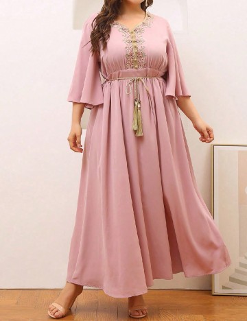 Rochie lunga SHEIN CURVE, roz