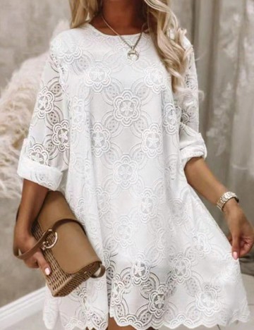 Rochie scurta SHEIN CURVE, alb