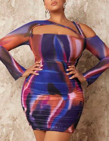 Rochie scurta SHEIN CURVE, mix culori