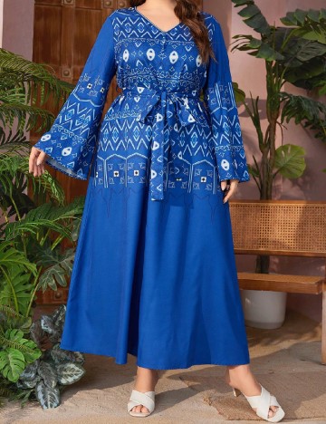 Rochie lunga SHEIN CURVE, albastru