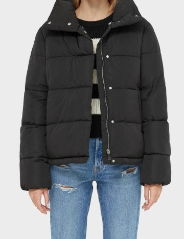 Geaca impermeabila Stradivarius, negru