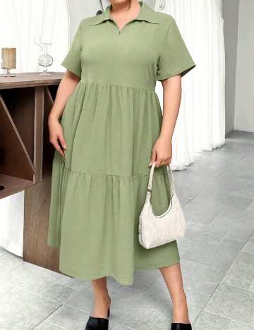 Rochie medie SHEIN CURVE, verde