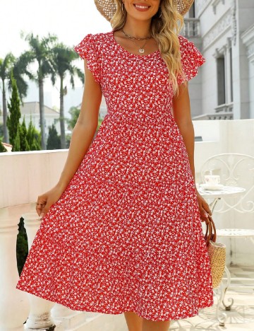 Rochie medie SHEIN, rosu