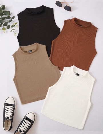 Set topuri 4 bucati SHEIN CURVE, mix culori