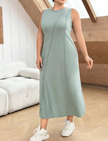 Rochie medie SHEIN CURVE, verde