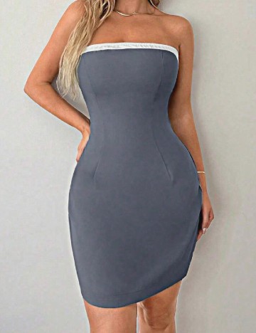 Rochie scurta SHEIN, gri
