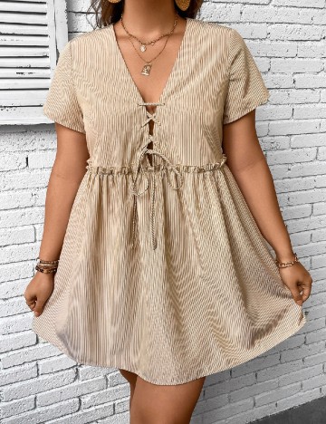 Rochie scurta SHEIN CURVE, crem