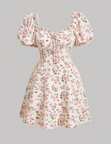 Rochie scurta SHEIN CURVE, floral print