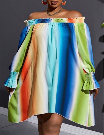 Rochie scurta SHEIN CURVE, mix culori