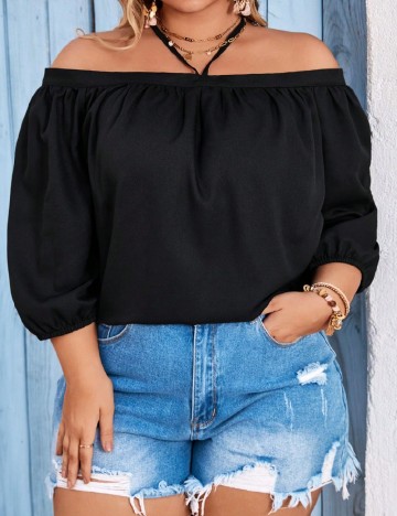 Bluza SHEIN CURVE, negru