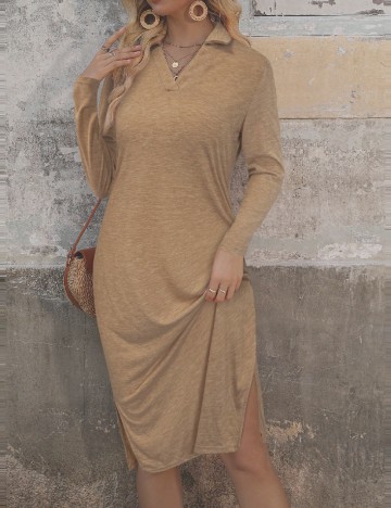 Rochie medie SHEIN, maro deschis