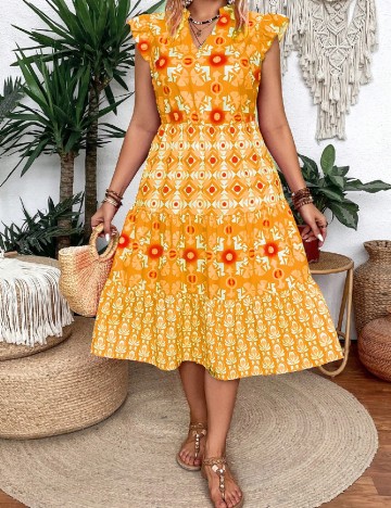 Rochie medie SHEIN CURVE, mix culori