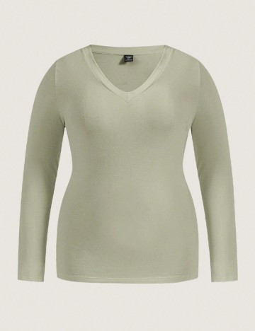 Bluza SHEIN CURVE, verde