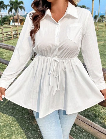 Camasa SHEIN CURVE, alb