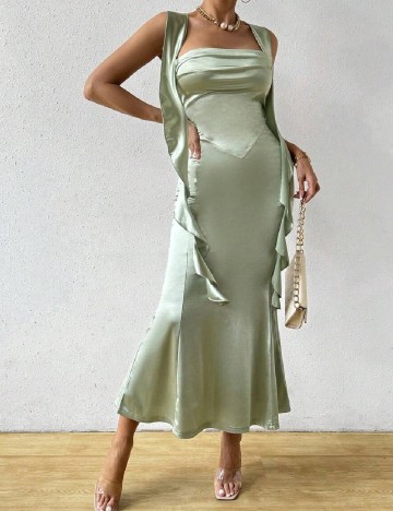 Rochie lunga SHEIN, verde