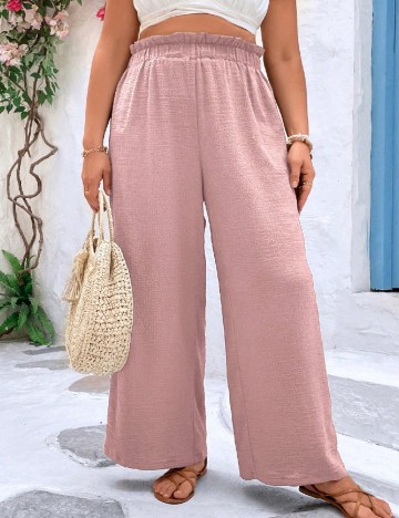 Pantaloni SHEIN CURVE, roz