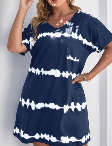 Rochie scurta SHEIN CURVE, bleumarin