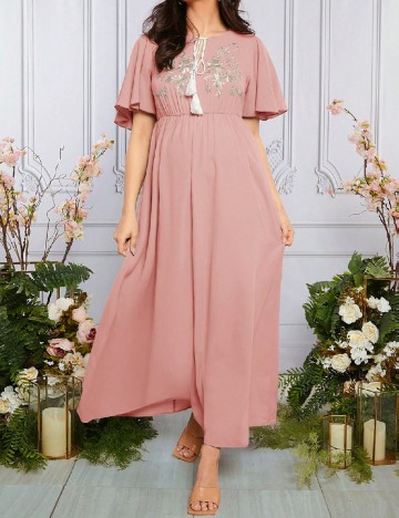 Rochie lunga SHEIN, roz pudra