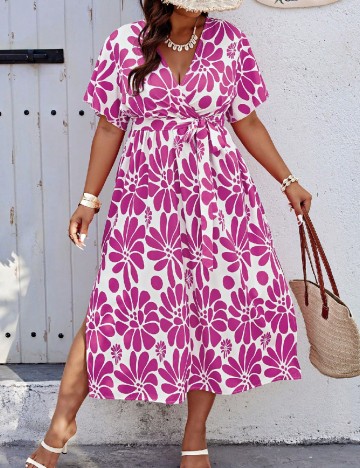 Rochie lunga SHEIN CURVE, roz