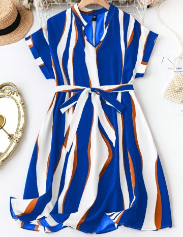 Rochie scurta SHEIN CURVE, albastru